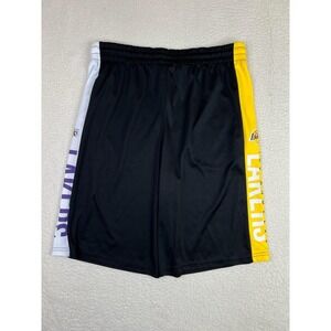 Los Angeles Lakers Shorts Mens Large Black NBA Basketball UNK Side Panel